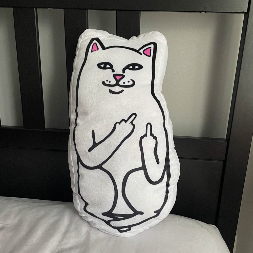 Ripndip Cat Middle Finger Pillow (Brand New)